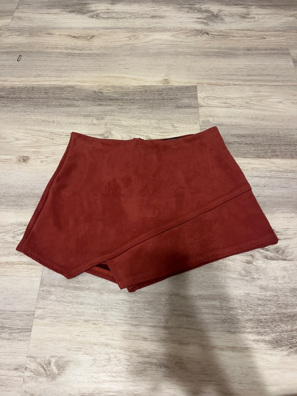 Burgundy Asymmetrical Skort
